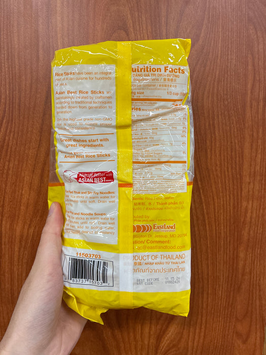 Asian Best Rice Noodle - M Dried, 16oz