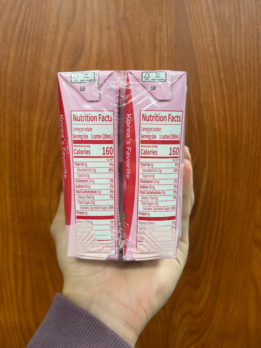 Bingrae Strawberry Milk, 6.8oz
