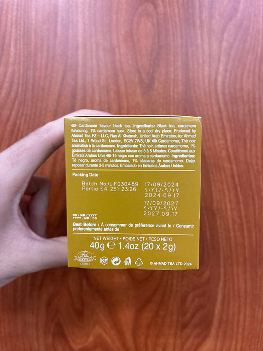 Ahmad Tea Cardamom Tea 20 ct