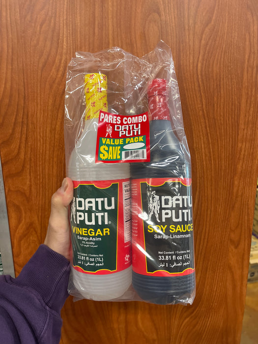 Datu Puti Value Pack - Vinegar and Soy Sauce, 1L
