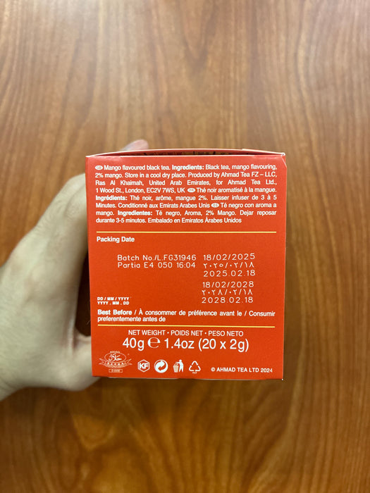 Ahmad Tea Mango Magic, 20ct