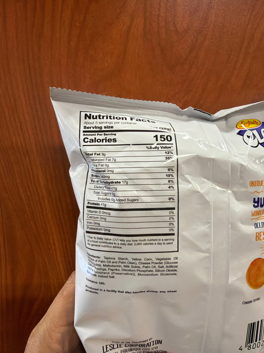 Leslie Clover Chips Cheese, 155 g