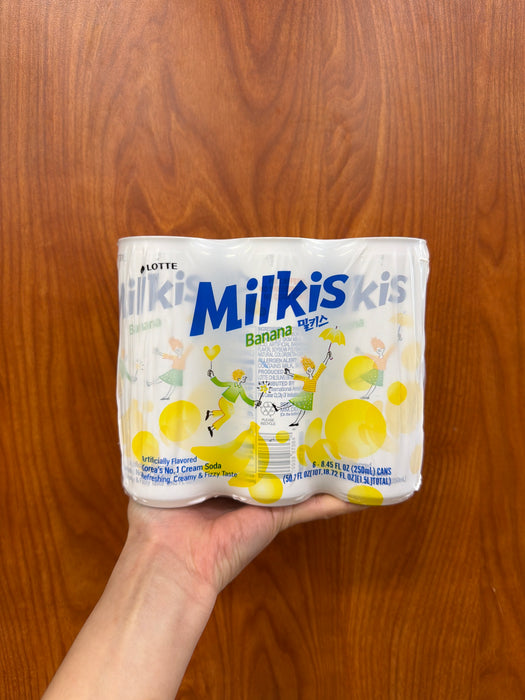 Lotte Milkis Drink - Banana, 6pk