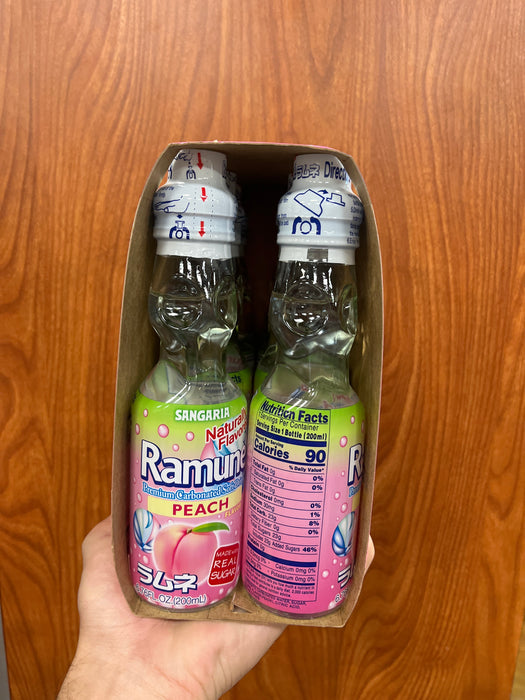 Sangaria Ramune Peach, 6.76 oz