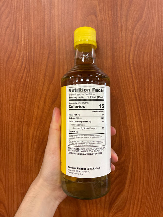Marukan Rice Vinegar Lite, 24oz