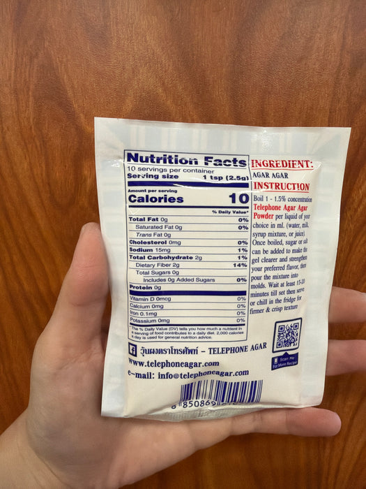 Telephone Agar Agar Powder, 25g