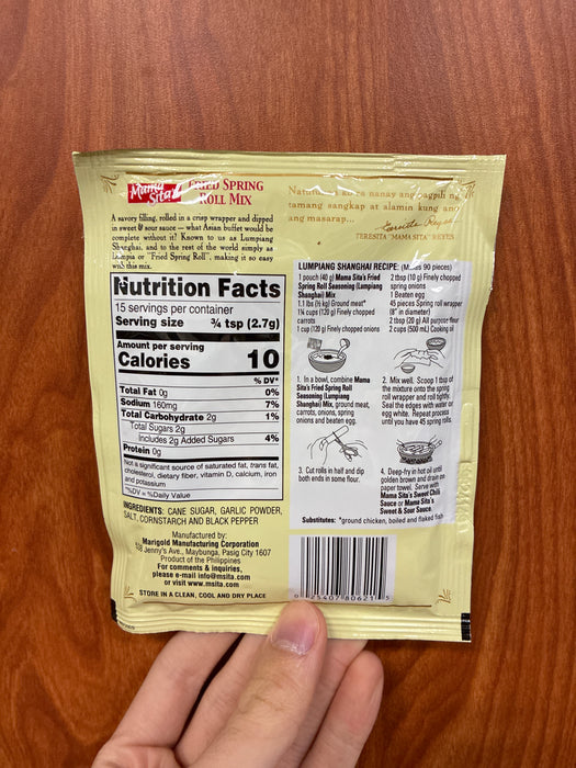 Mama Sita Lumpiang Shanghai Mix, 40g