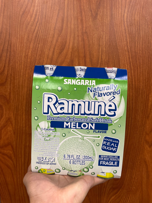 Sangaria Ramune Soda Drink Melon, 6.76oz