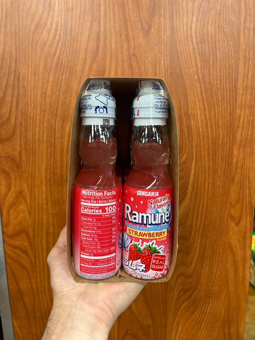 Sangaria Ramune Strawberry, 6.76 oz