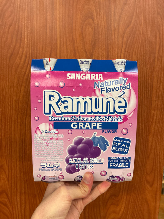 Sangaria Ramune Soda Drink - Grape, 6.76oz