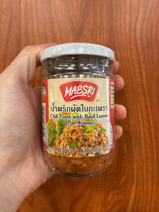Maesri Chili Paste w/ Basil Leaves 7 oz