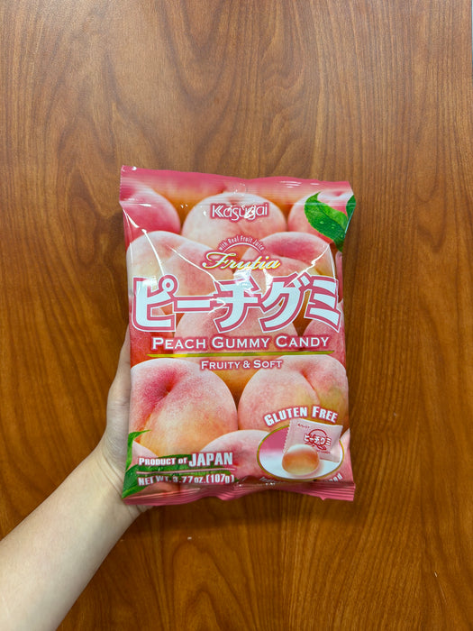 Kasugai Peach Gummy Candy, 4.67oz