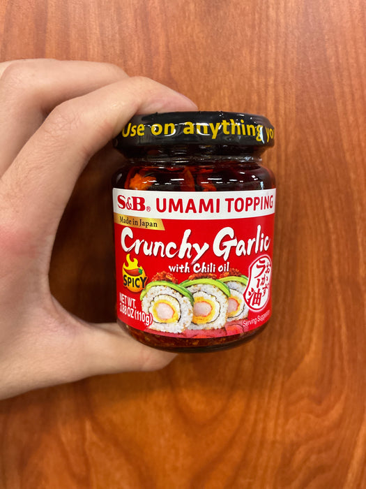 SB Oil Rayu with Crunchy Garlic Spicy, 3.9oz