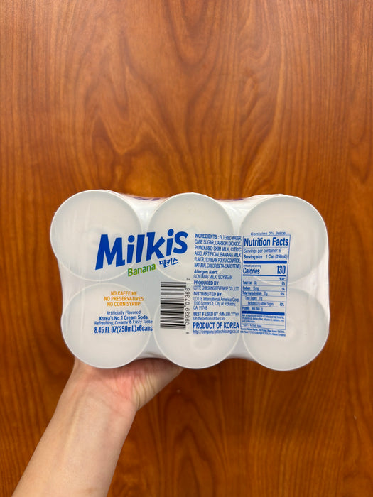 Lotte Milkis Drink - Banana, 6pk