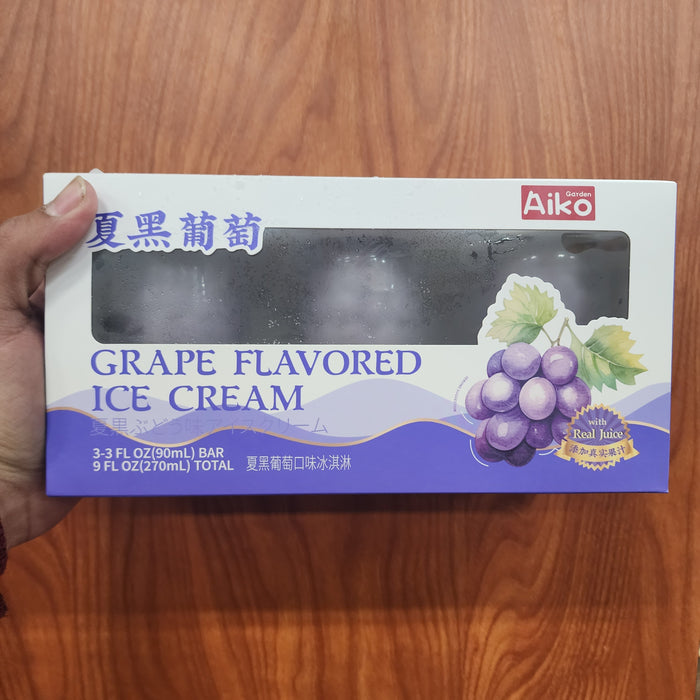 Aiko Grape Flavored Ice Cream x3, 9floz