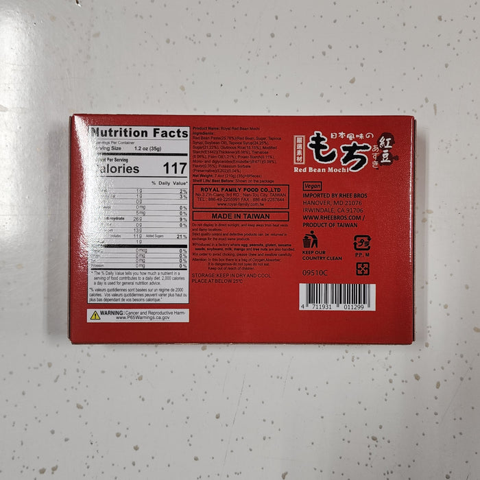 Royal Family Red Bean Mochi, 7.4oz