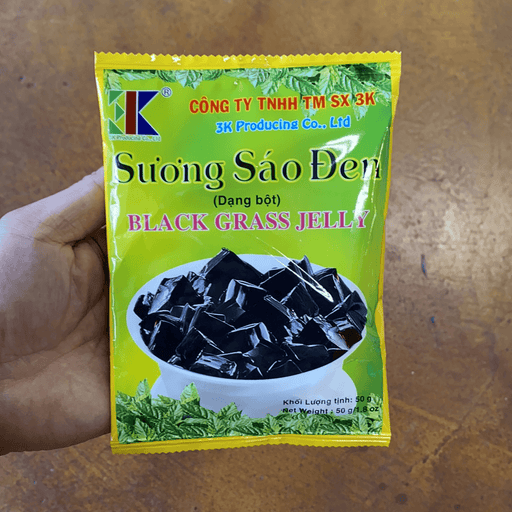 3k Black Grass Jelly (Suong Sao Den), 1.75oz - Eastside Asian Market