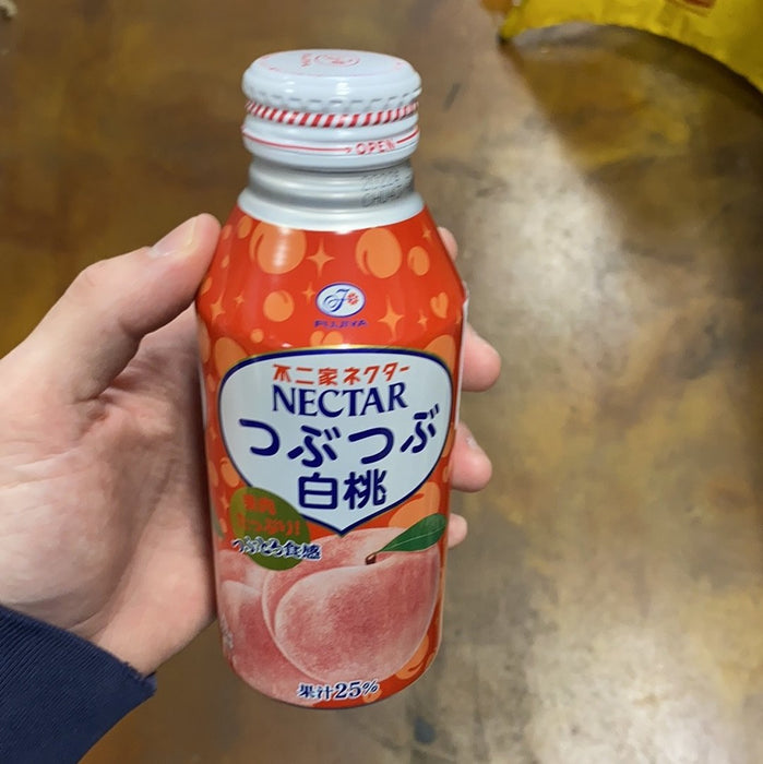 Fujiya White Peach Drink 13.4 oz - Eastside Asian Market
