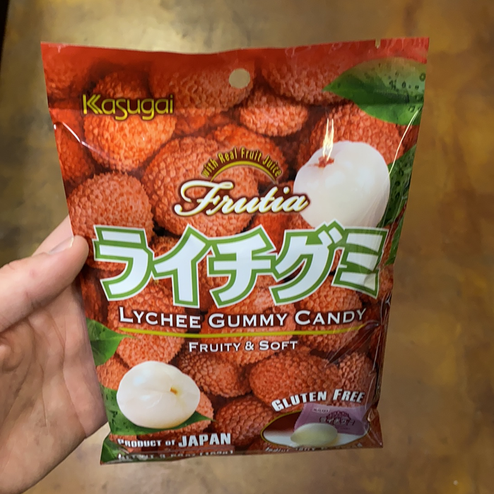 Kasugai Litchi Gummy Candy, 4.41oz - Eastside Asian Market