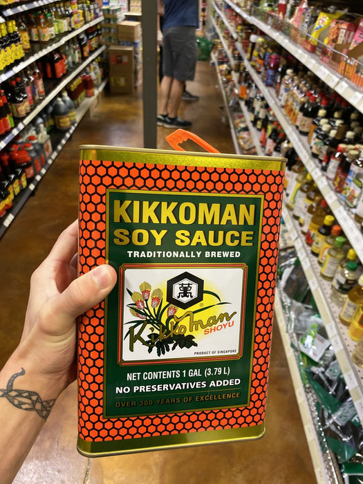 Kikkoman Soy Sauce - 1Gal Tin - Eastside Asian Market