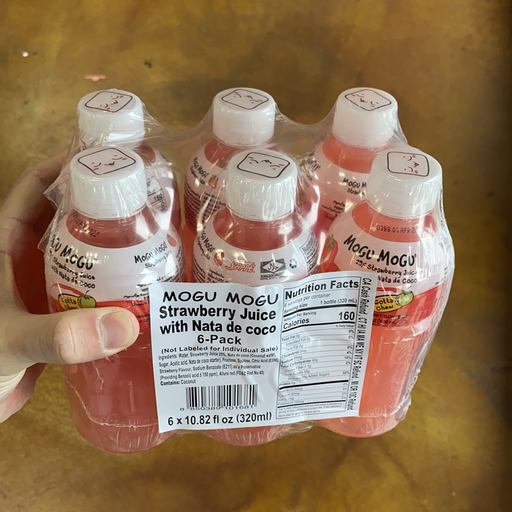 Mogu Strawberry Juice, 6pk - Eastside Asian Market