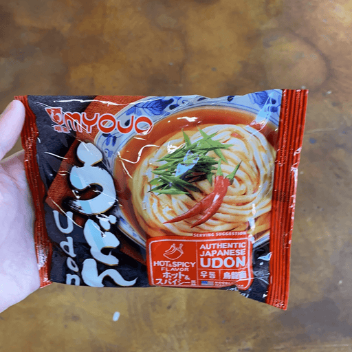 Myojo Udon with Soup Hot and Spicy, 7.22oz - Eastside Asian Market