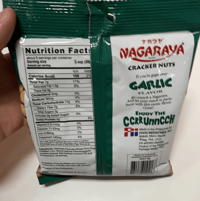 Nagaraya Cracker Nuts - Garlic, 130g - Eastside Asian Market
