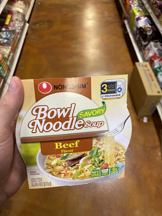 Nong Shim Beef Flavor Noodle Bowl - Eastside Asian Market