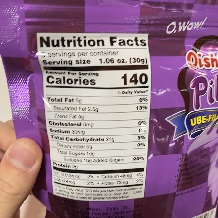 Oishi Ube Filled Crackers, 5.29oz - Eastside Asian Market