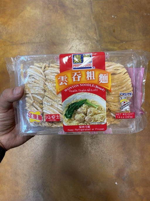 Prime Wonton Noodle - Broad Thick, 14oz - Eastside Asian Market