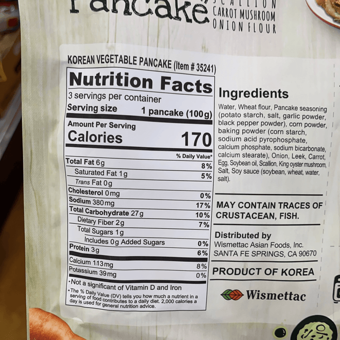 Shirakiku Vegetable Pancake, 10.58oz - Eastside Asian Market