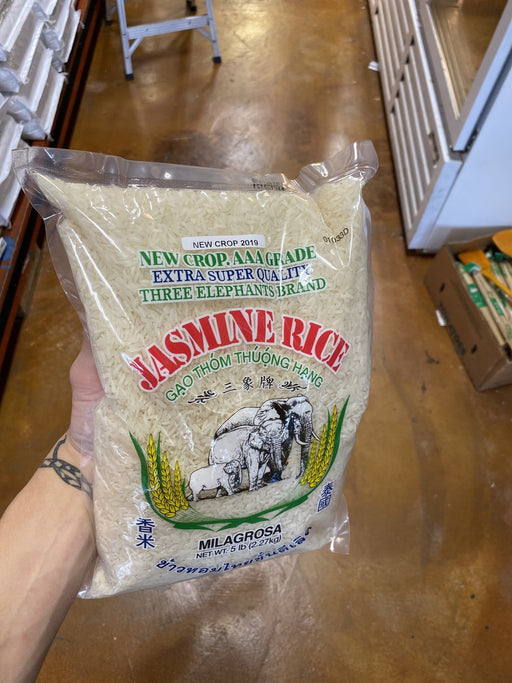 Three Elephants Jasmine Rice, 5lbs - Eastside Asian Market