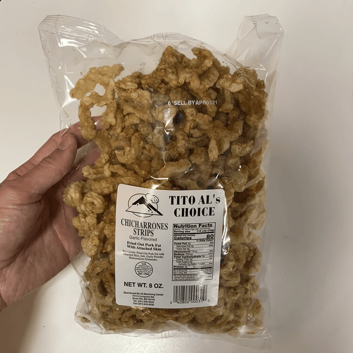 Tito Al Chicharrone Strips - Garlic, 8oz - Eastside Asian Market