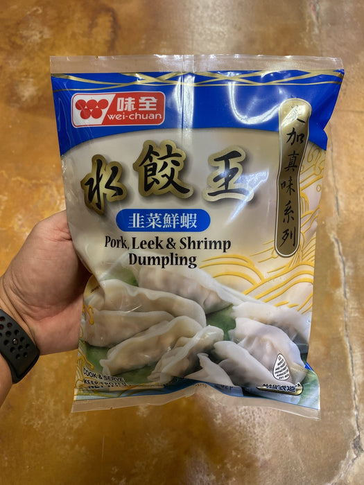WC Pork Leek and Shrimp Dumpling, 21oz - Eastside Asian Market